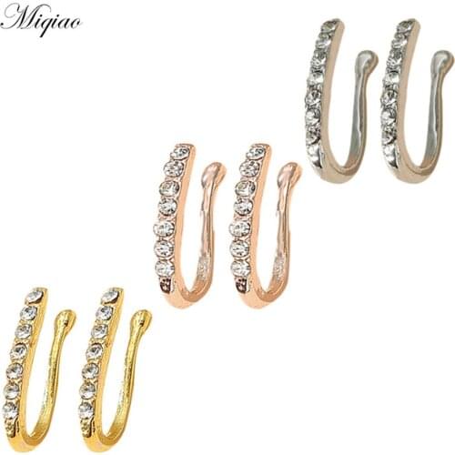 Miqiao 2pcs New Personality Diamond-studded Sexy Nose Without Perforation