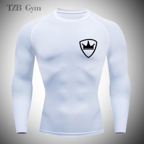 Mens Dry Fit Outdoor Training Jogging Compression Elastic Sweat Wicking Fitness Gym Running T-Shirt Rashguard