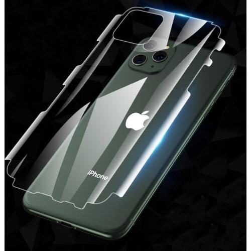 Back Rear Protective Guard Film for iPhone 12 11 Pro X XR XS Max 7 8 6 6S Plus Soft Hydrogel Gel Cover Sides Screen Protector