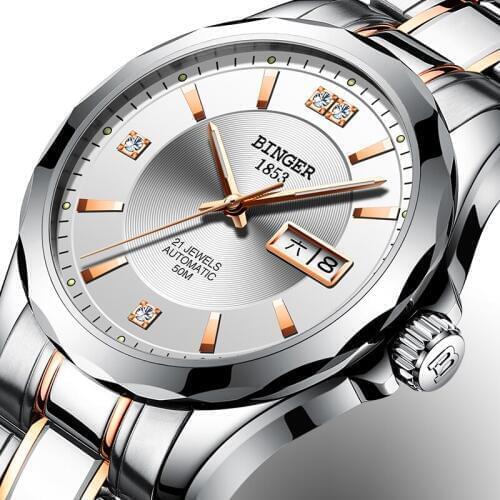 NEW Binger Men Watches Luxury Brand Japan MIYOTA Automatic Mechanical Movement Wrist Sapphire Waterproof Watch Men B8051-3
