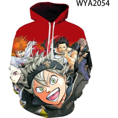 New Black Clover 3D Printed Hoodies Men Women Children Fashion Hooded Sweatshirts Hoodies Clover Casual Streetwear Outerwear