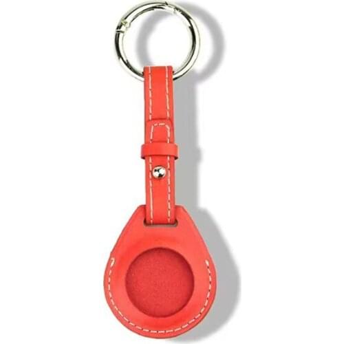 New Shockproof Protective Case For Apple AirTag Leather Hangable Key Ring Luggage PU Tag Bag Anti-lost Leather Case for Airtag