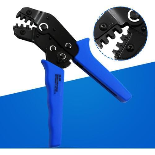 Wire Terminal Crimping Tool Adjustable Ratcheting Wire Crimper with Pressure Regulating Gear 0.14-1.5mm2 for Insulated Connector