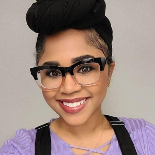 TR90 Cat Eye Anti Blue Glasses Frames Retro Men Women Optical Fashion Computer Glasses 50123