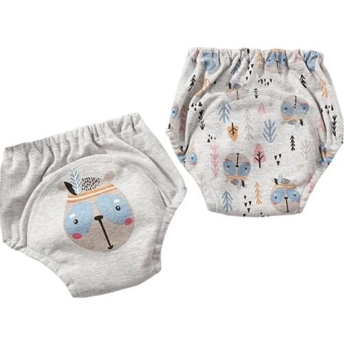 Wholesale 100PCS Baby Training Pants Cotton 4-Layer Gauze Training Pants Leak-Proof Toddler Breathable Washable Diaper Pants