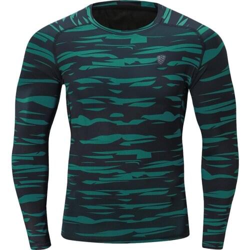 2018 Autumn Winter Fitness Running T Shirt Long Sleeve Mens Skinny Training Sports Shirt Quick Dry Mens Gym Clothing Outdoor