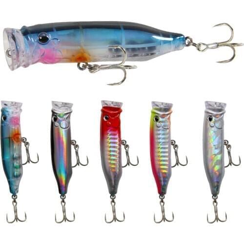 Popper Fishing Lures 7cm 9.4g Topwater Lureisca Artificial Fishing Lure Fish Swim Bait Tackle Equipment Articulos De Pesca