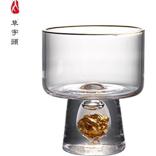 50ml clear crystal Phnom Penh gold foil teacup white box 501108