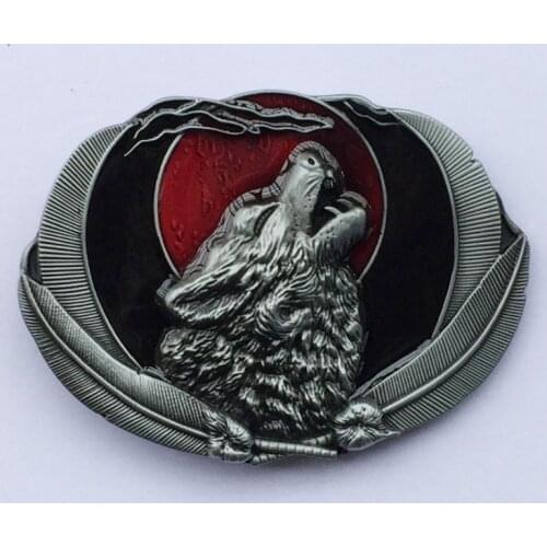 Wolf Western Belt Buckle