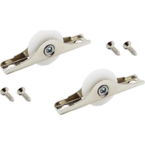 2 PCS Nylon Single Axle Sliding Door Roller Window Pulley Wheel,Home Hardware Single Pulley for Cabinet Window Wardrobe Cupboard