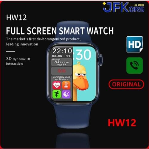 Smart Watch men HW12 Heart Rate Bluetooth Custom watch face reloj inteligente Smartwatch PK IWO 8 12 amazfit ak76 X7 Series 6