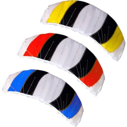 Outdoor Fun Sports Power 1.4m Dual Line Stunt Parafoil Parachute Sports Beach Kite For Beginner