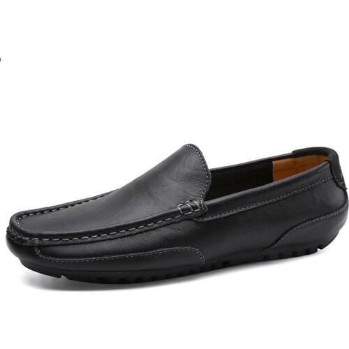 Genuine Leather Men Casual Shoes Luxury Brand 2021 Handmade Italian Men Loafers Designer Formal Shoes Men Mocassin For Men Flats