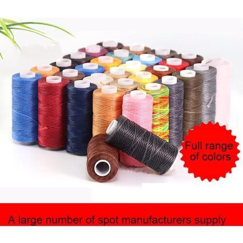 1Pc 50M 150D 0.8mm Leather Waxed Thread Cord for DIY Handicraft Tool Hand Stitching Thread Flat Waxed Sewing Line