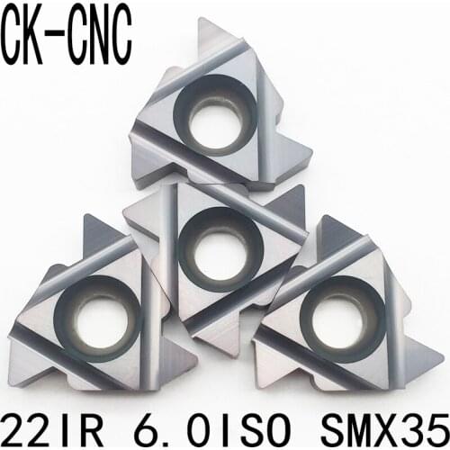 10pcs 22IR 6.0ISO SMX35 Carbide Threading Inserts,Threading blades,Insert for Threaded Holder blade High cost performance