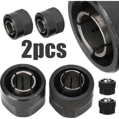 2pcs Collet 1/2" 12.7mm 12mm Durable Router Collets for HITACHI 23421 M12VE M12VC M12V2 M12SE M12SA2