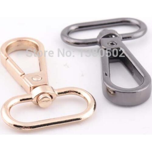 5pcs/lot gold and black color top Grade swivel snap hook key chain for larnyard bag accessories