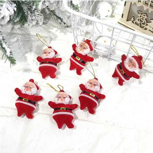 6PCS/Lot Xmas Tree Hanging Home Decoration Party Christmas Santa Claus Pendant Christmas Decorations For Home