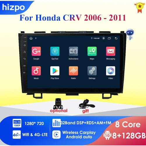 For Honda CR-V 3 2006-2011 CRV CR V Car Radio Multimedia Video Player GPS No 2din 2 Din Android 10.0 2GB+32GB Autoradio Headunit