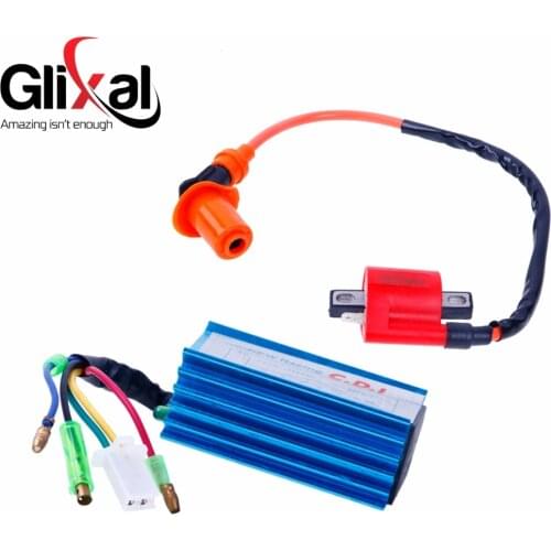 Glixal Jog 50cc 72cc MINARELLI 1PE40QMB Engine Scooter Moped High Performance AC Racing CDI Box + Ignition Coil