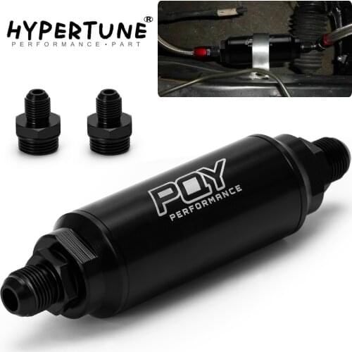 Hypertune - ID=44mm HT New Fuel filter with 2pcs AN6 and 2pcs AN8 adaptor fittings with 60micron steel element HT5565