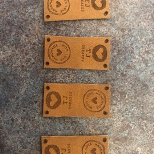 Personalize Leather labels for knitted and crocheted items,Custom labels,leather tags for crochet,Knitting Labels