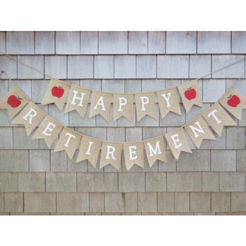 Custom happy Teacher Retirement Banners Anniversary wedding birthday Vow Renewal sign party Buntings garlands Photo Prop