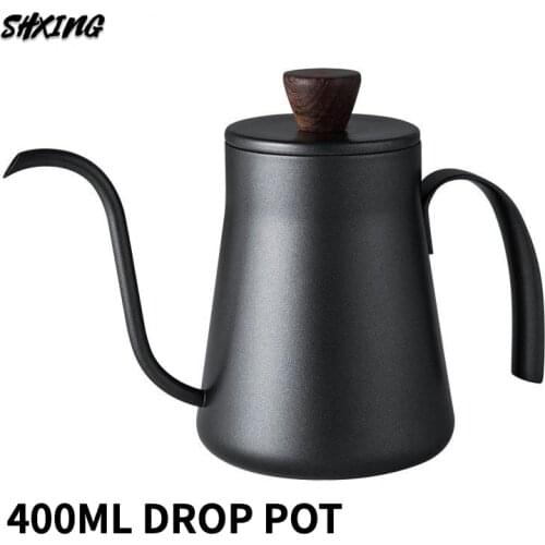 Vintage Mini Stainless Steel 400ml Thicken Coffee Dripper Pot Kettle Coffee Pot Coffee Brewer Barista Home Kitchen Gadget Cafete