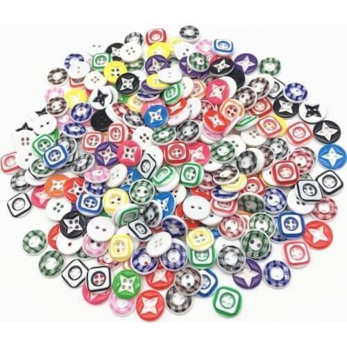 100pcs Mixed Sewing 13mm 2 Holes Round Resin Buttons for Womens Clothes Sewing Accessory Baby Buttons