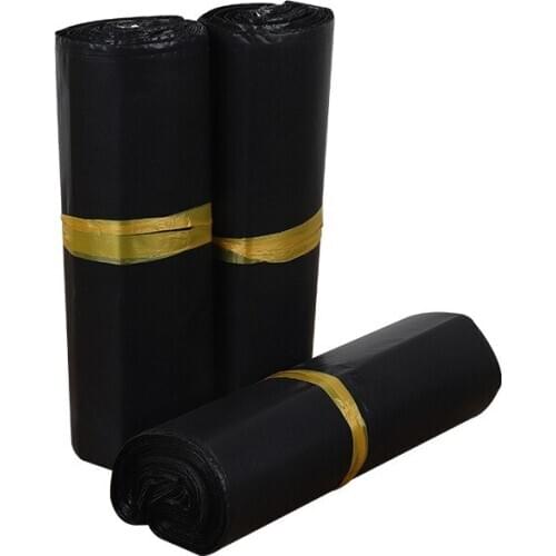 Multi Size Plastic Bag Black Poly Courier Envelopes Bag Logistics Shipping Mailing Bag Self Adhesive Seal Storage Pouches 100Pcs
