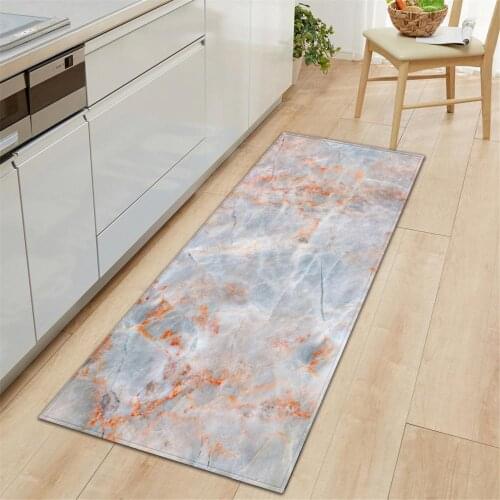 Kitchen Bathroom Marble Carpet Non-slip Floor Mat Door Cushion Home Ornament
