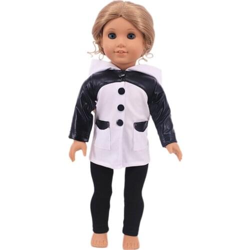 2021 New Pattern Clothes Raincoat Hat Suit Fit 18 Inch American&43cm Baby New Born Doll Clothes Accessories