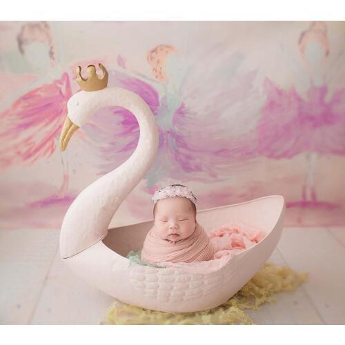 Newborn Swan Bowl Baby Photo Prop Beautifully Baby Animal Bucket Newborn Photography ,#P2902