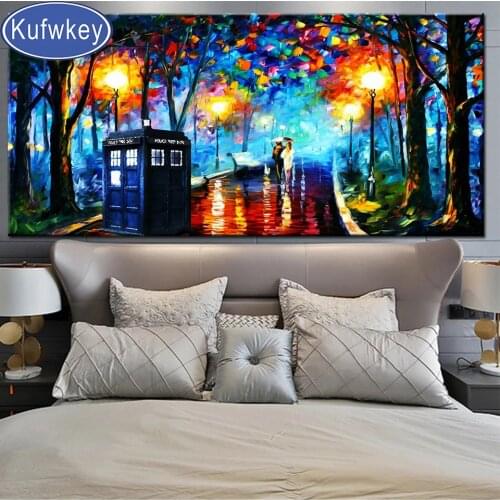 Wholesale,Diamond embroidery Lover of the Night Landscape diamond painting full Square Round Diamond Mosaic art