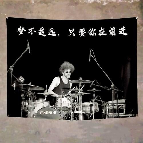 Drummer Rock Music Poster Wall Art Musical Instruments Banner Flag Wall Hanging Tapestry Canvas Painting Bar Cafe Home Decor