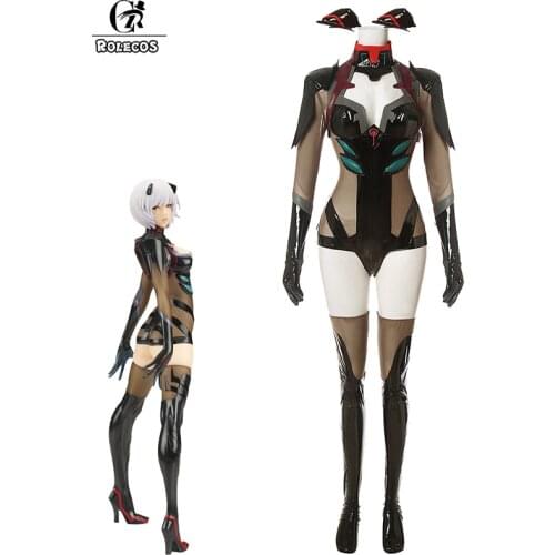 ROLECOS Rei Ayanami Cosplay Anime EVA Cosplay Costumes Black Bodysuit Sexy Jumpsuit Ayanami Rei Cosplay Costume Halloween Set