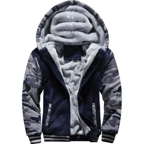 Hoodies Men Autumn Winter Hooded Plus Velvet Warm Sweatshirt Mens Fashion Streetwear Camouflage Hip Hop Hoody Hoodie Size 5XL