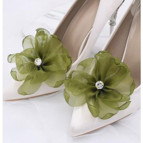 TOPQUEEN-AX11 Shoe clip flower lady wedding shoe party wedding High heels decorative accessories flower fashion