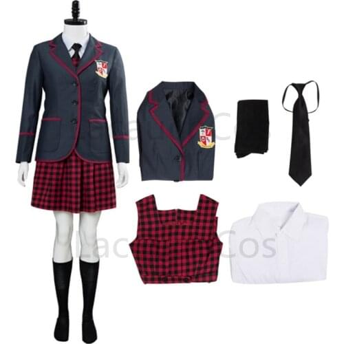 TV Cosplay The Umbrella Academy Girls boys School Uniform Vanya Allison Cosplay Costume Halloween Carnival Party Women Skirt Set
