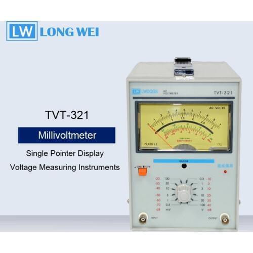 TVT-321 Single Needle Single Channel Millivoltmeter Voltage Measuring Instruments AC Voltmeter Measure Frequency 5Hz-1MHz