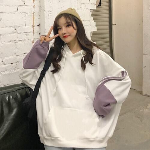 Autumn Winter New Womens Thick Casual Loose Pullovers Hoodies Plus Size Korean Hooded Sweatshirt Long Sleeve Fashion Tops