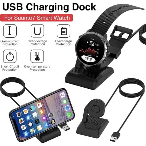 1m USB Charging Dock Compact Cable Power Adapter Charger for Suunto7 Smart Watch 2020 New