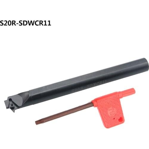 1pc S10K S12M S16Q S20R S25S SDWCR07 SDWCR11 CNC Lathe Cutter Tool SDWCR Internal turning tool holder for DCMT Carbide Insert
