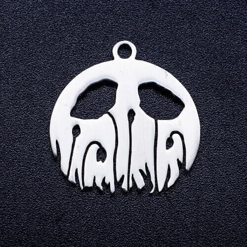 10pcs/lot Natural Floral DIY Jewelry Charms Wholesale 100% Stainless Steel Charm for Bracelet Making Factory Direct