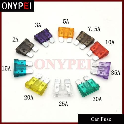 10pcs Micro Car Fuses 5A 7.5A 10A 15A 20A 25A 30A For New Ford Fox Mondeo Dodge JEEP