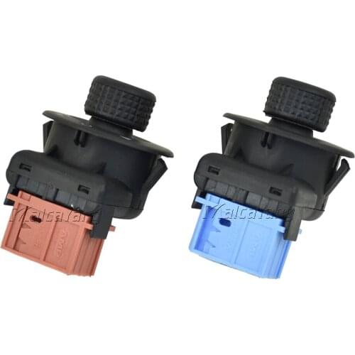 11Pin Brown/Blue Connector New Electric Rearview Mirror Control Switch Button Knob For Citroen C3 6545KS 6545.KS