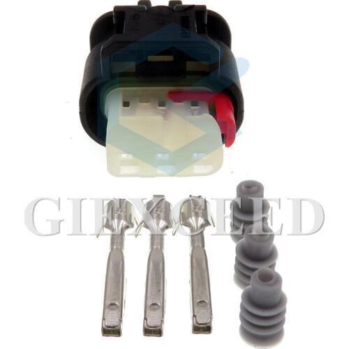 2 Sets 3 Pin 1488991-6 Automotive Engine Sensor Plug Radar Connector Waterproof Cable Socket For Toyota