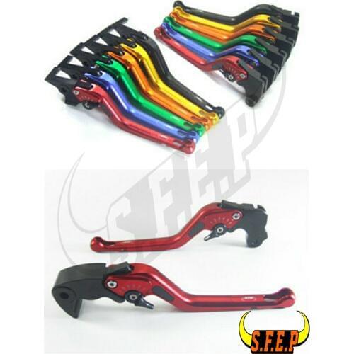 3D Long CNC Adjustable Motorcycle Brake and Clutch Levers with Carbon Fiber Inlay For Triumph ROCKET III CLASSIC 2007-2010