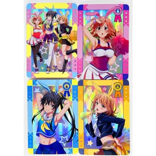 4pcs/set SNAFU Hamachi OreGairu Toys Hobbies Hobby Collectibles Game Collection Anime Cards