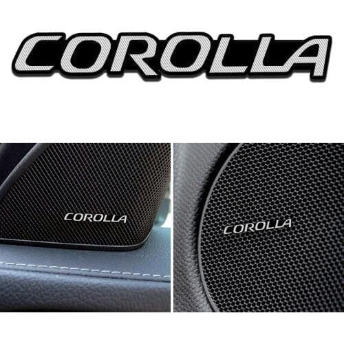 4pcs Modification For Toyota Corolla RAV4 vensis auris hilux aluminum audio decorative stickers modified accessories decoration